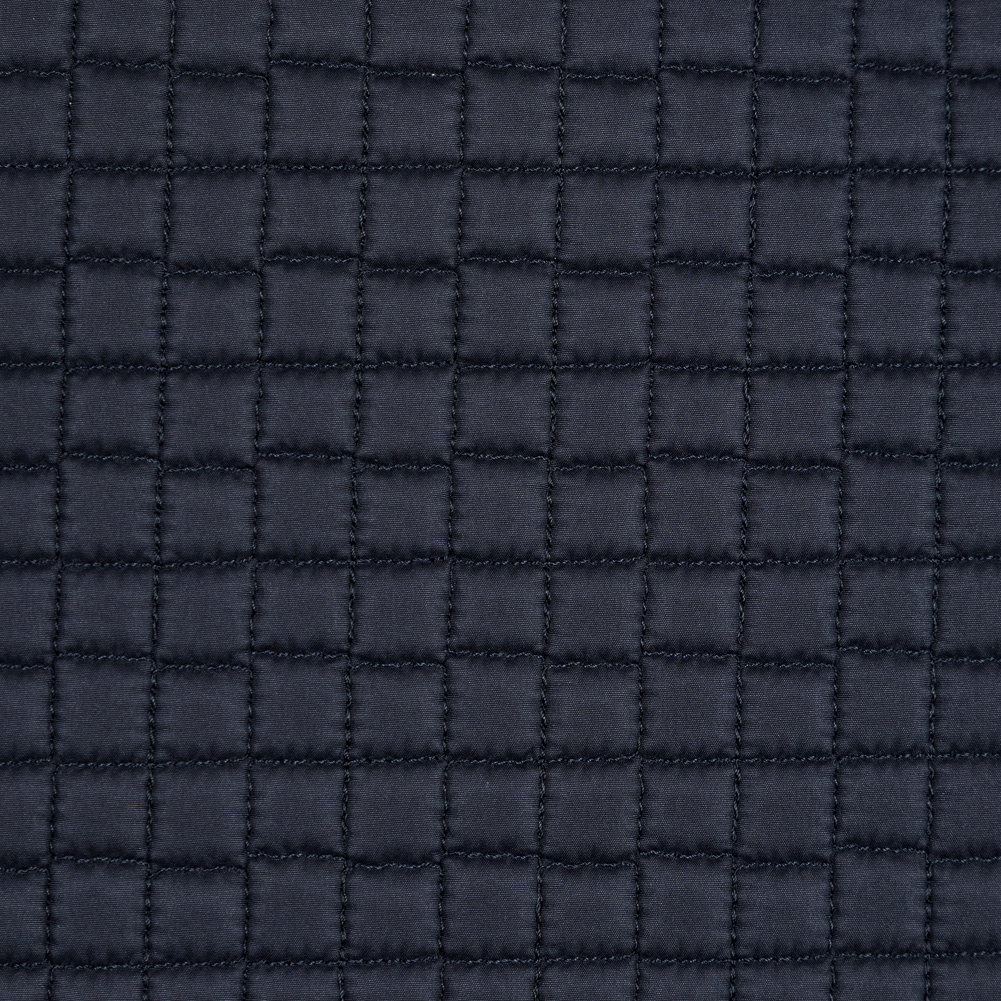 Navy Square Quilted Coating Navy Square Quilted Coating