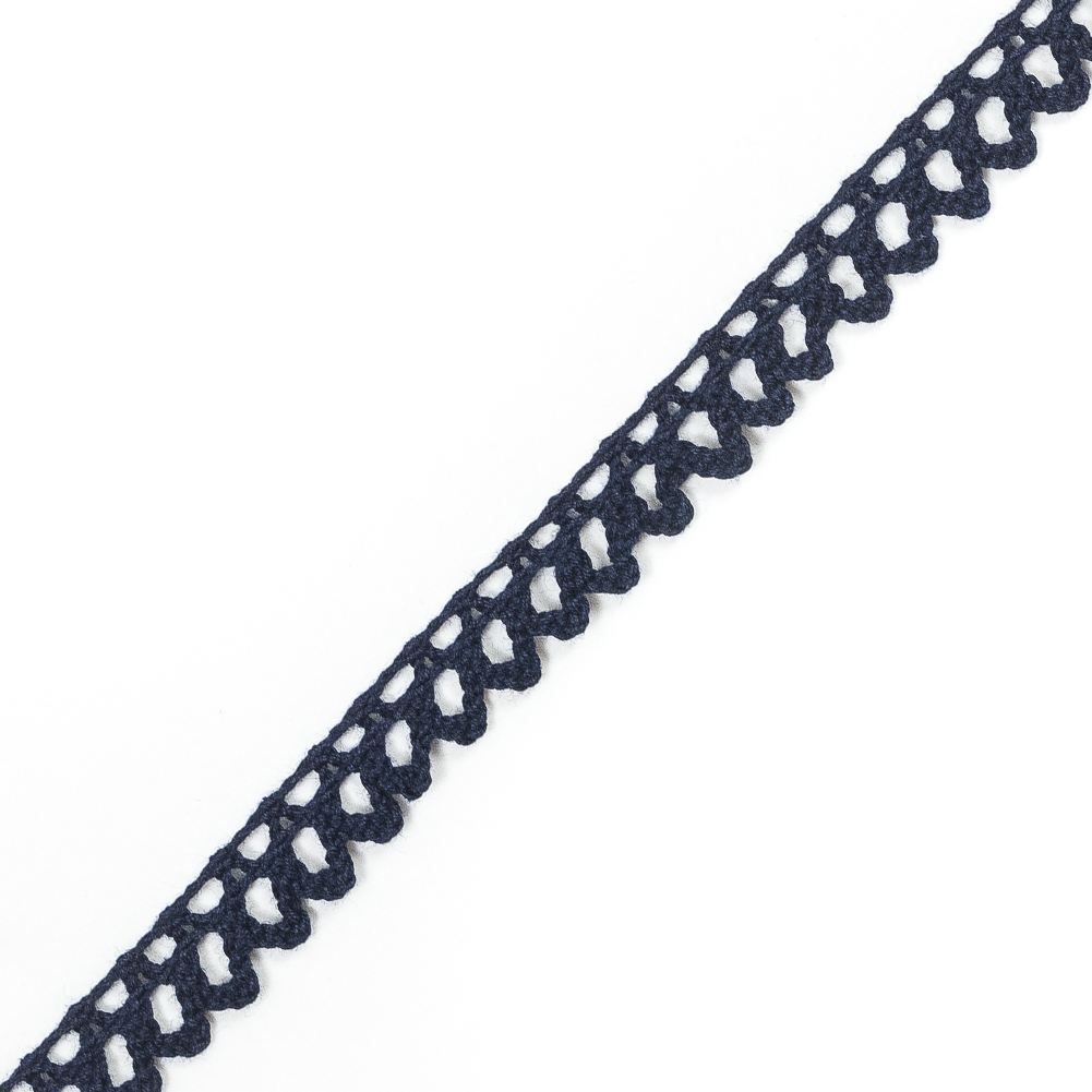 Navy Crochet Trim - 0.5"