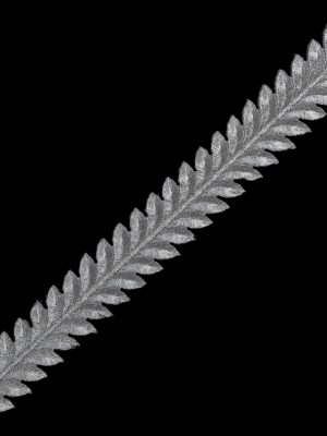 Metallic Silver Iron-on Leaf Trim – 1.25″ Metallic Silver Iron-on Leaf Trim – 1.25″