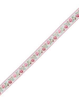 Pink and Red Ombre Floral German Jacquard Ribbon – 0.625″ Pink and Red Ombre Floral German Jacquard Ribbon – 0.625″