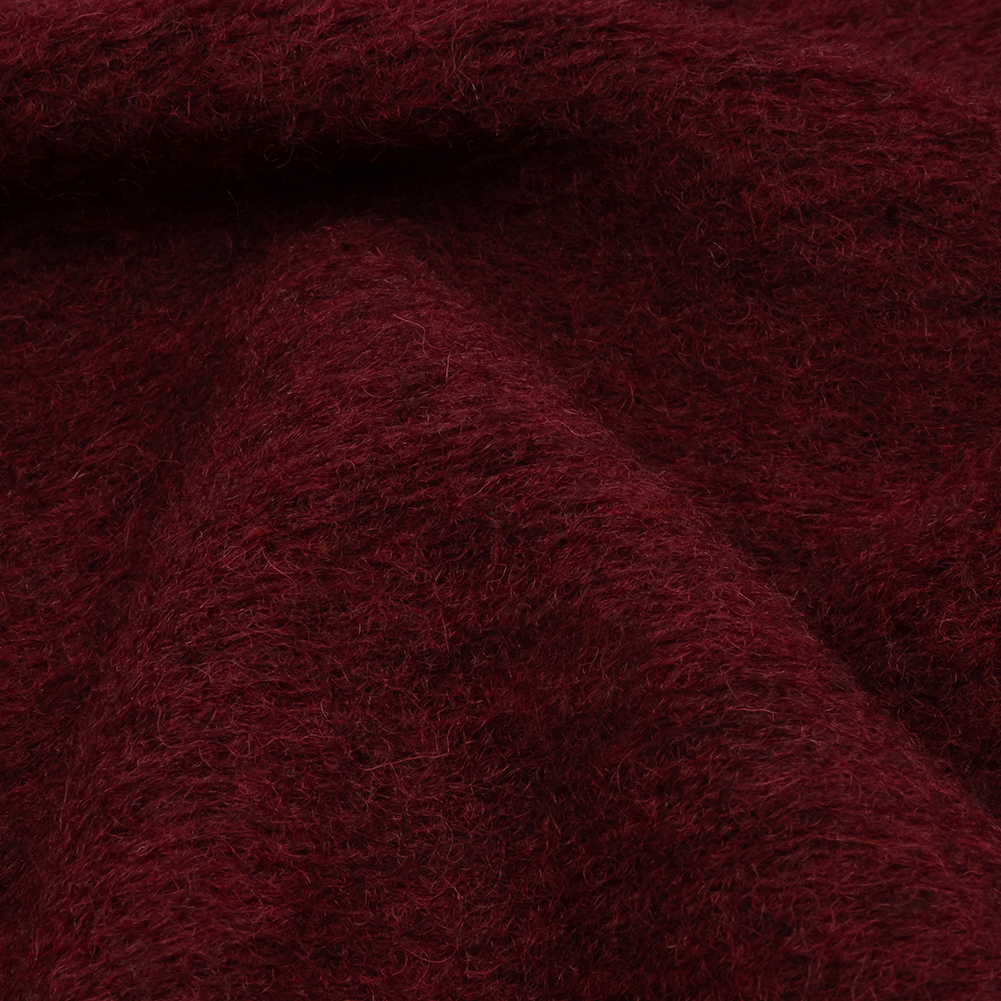 Italian Maroon Fuzzy Wool Knit