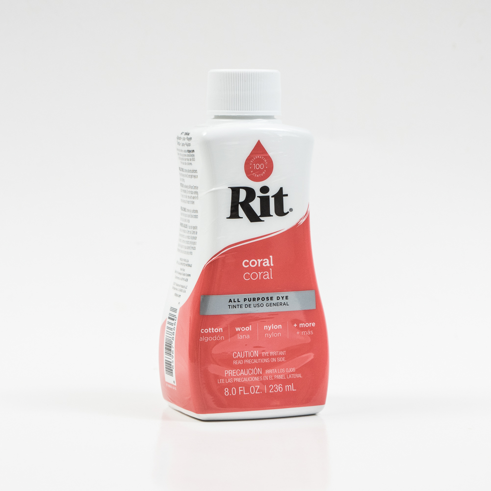 Rit All-Purpose Liquid Fabric Dye – Coral – 8oz Bottle Rit All-Purpose Liquid Fabric Dye – Coral – 8oz Bottle