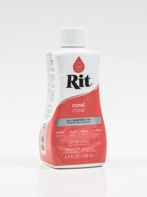Rit All-Purpose Liquid Fabric Dye – Coral – 8oz Bottle Rit All-Purpose Liquid Fabric Dye – Coral – 8oz Bottle