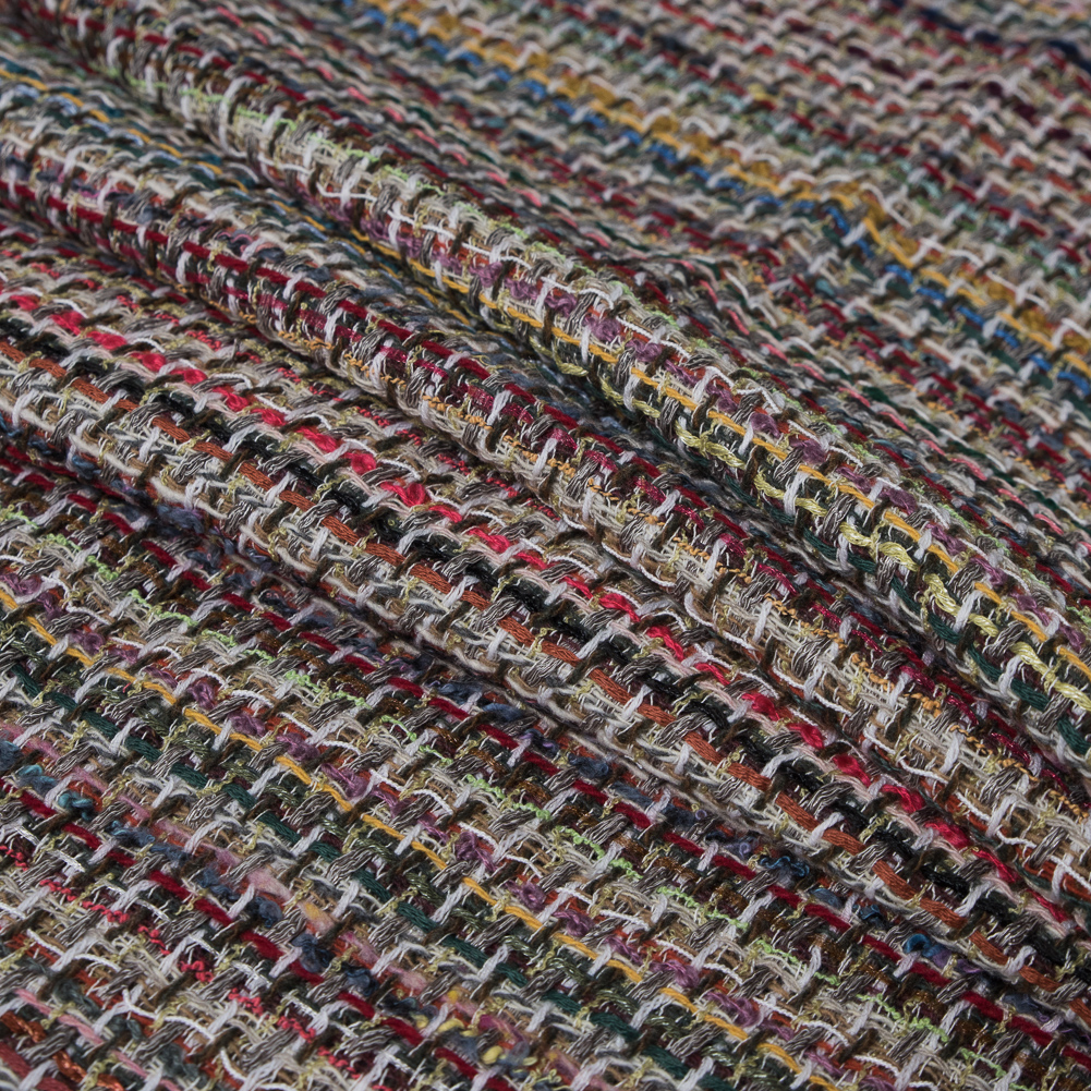 Multicolor Loosely Woven Wool Tweed Multicolor Loosely Woven Wool Tweed