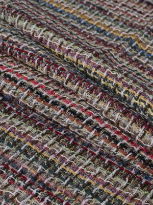 Multicolor Loosely Woven Wool Tweed Multicolor Loosely Woven Wool Tweed