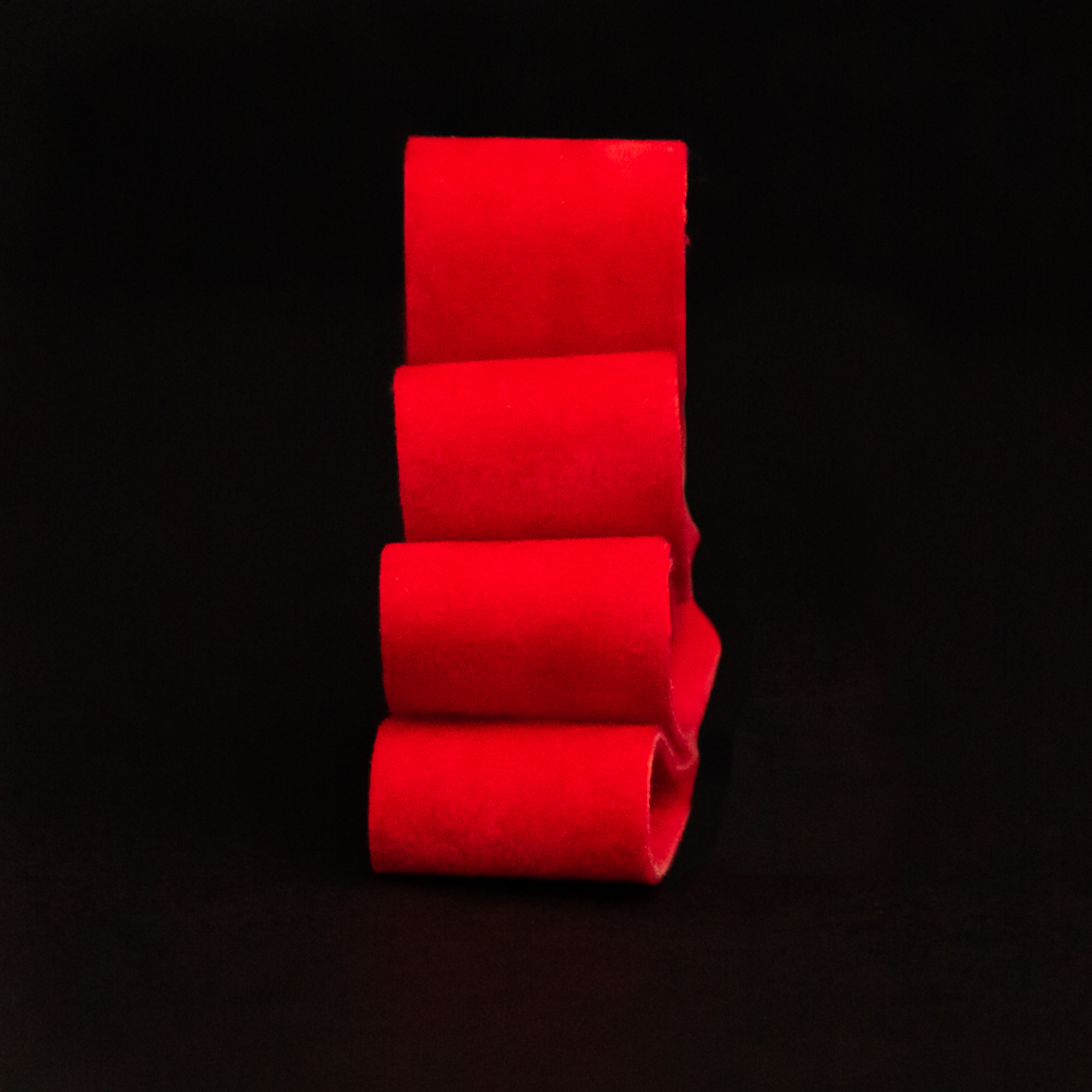 Italian Red Double Faced Brushed Velvet - 0.625"