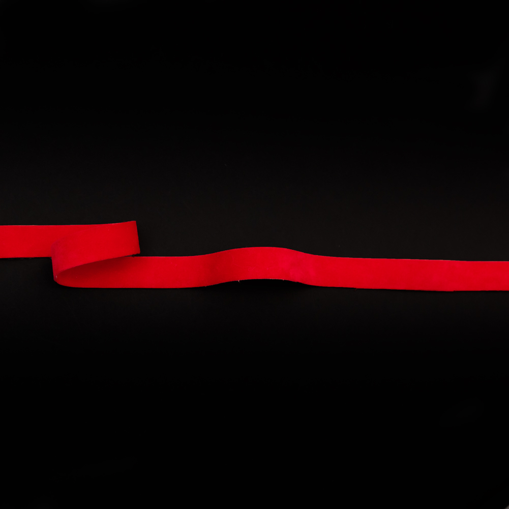 Italian Red Double Faced Brushed Velvet – 0.625″ Italian Red Double Faced Brushed Velvet – 0.625″