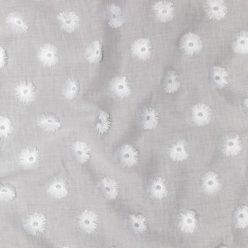 Off-White 3D Sunflower Embroidered Cotton Voile Off-White 3D Sunflower Embroidered Cotton Voile