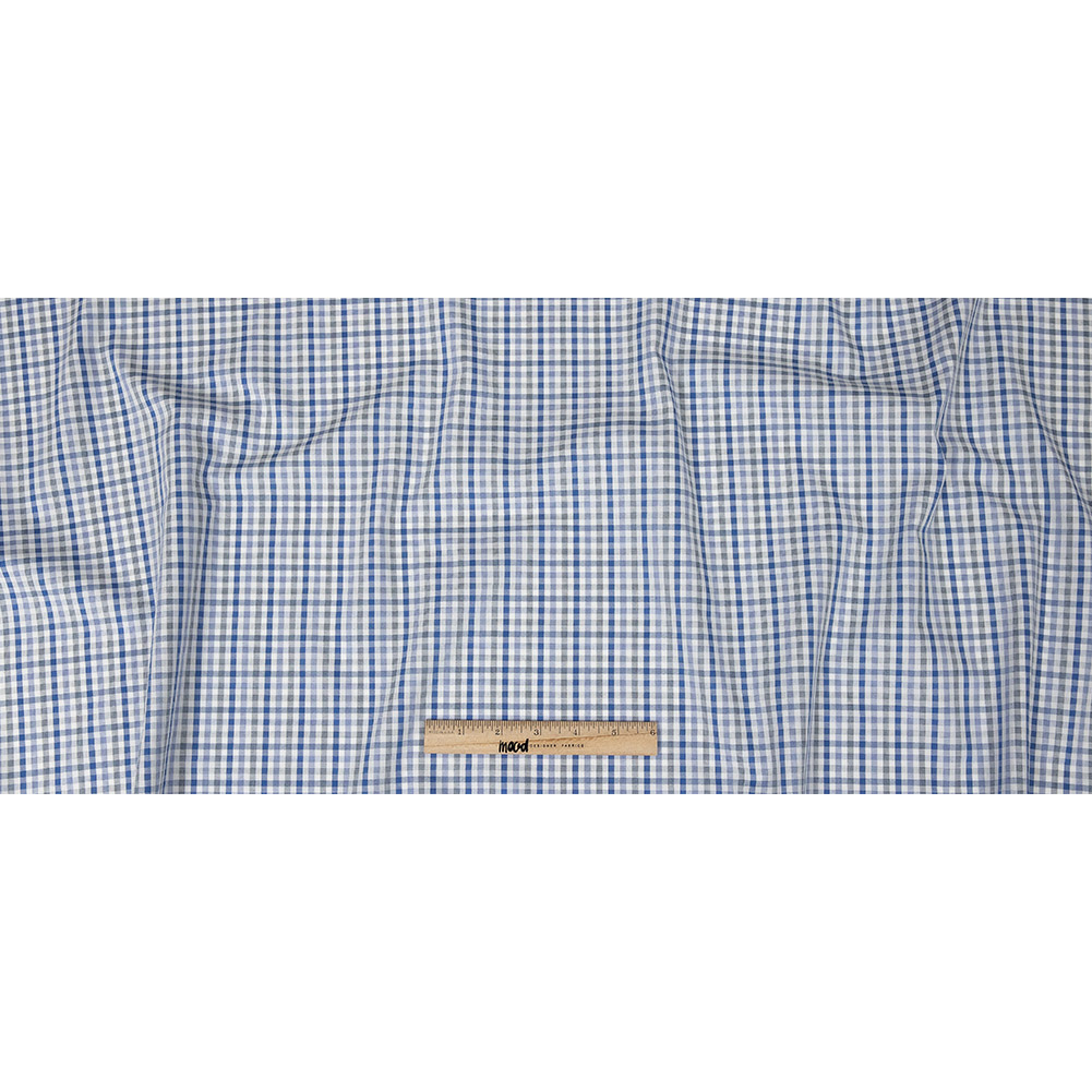 Premium Blue, Eventide and White Plaid Cotton Shirting Premium Blue, Eventide and White Plaid Cotton Shirting