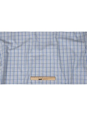 Premium Blue, Eventide and White Plaid Cotton Shirting Premium Blue, Eventide and White Plaid Cotton Shirting