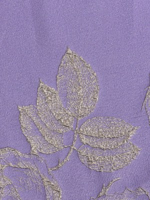 Metallic Gunmetal and Lavender Floral Luxury Brocade Metallic Gunmetal and Lavender Floral Luxury Brocade