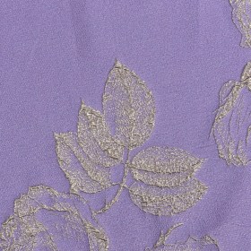 Metallic Gunmetal and Lavender Floral Luxury Brocade Metallic Gunmetal and Lavender Floral Luxury Brocade