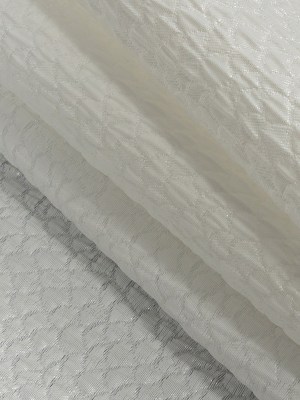 Metallic White Dimensional Scallops Brocade Metallic White Dimensional Scallops Brocade
