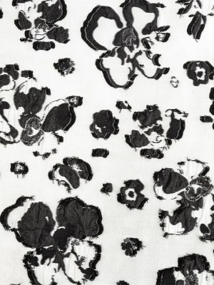 White and Black Floral Luxury Brocade White and Black Floral Luxury Brocade