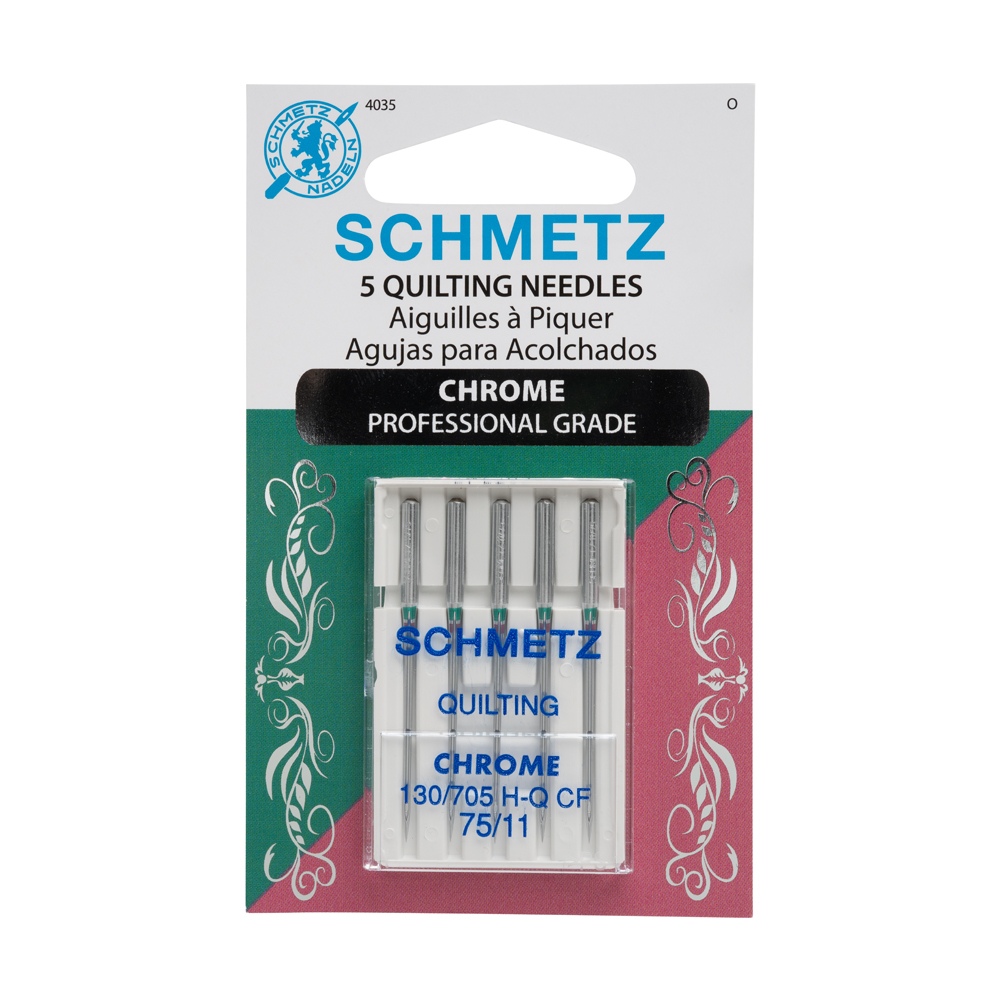 Schmetz Chrome Quilting Machine Needles – 75/11 – 5 ct Schmetz Chrome Quilting Machine Needles – 75/11 – 5 ct