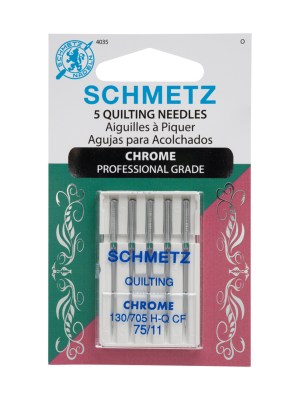 Schmetz Chrome Quilting Machine Needles – 75/11 – 5 ct Schmetz Chrome Quilting Machine Needles – 75/11 – 5 ct