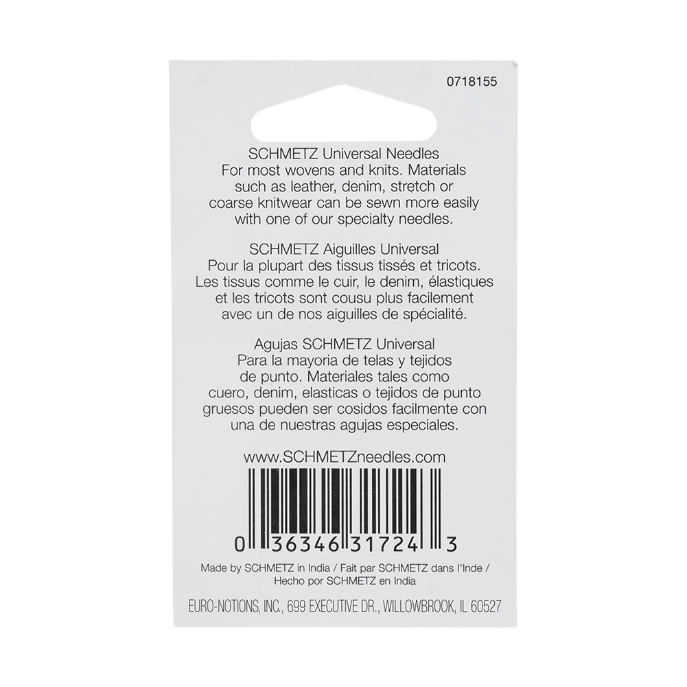 Schmetz Universal Machine Needles - 60/8 - 5 ct