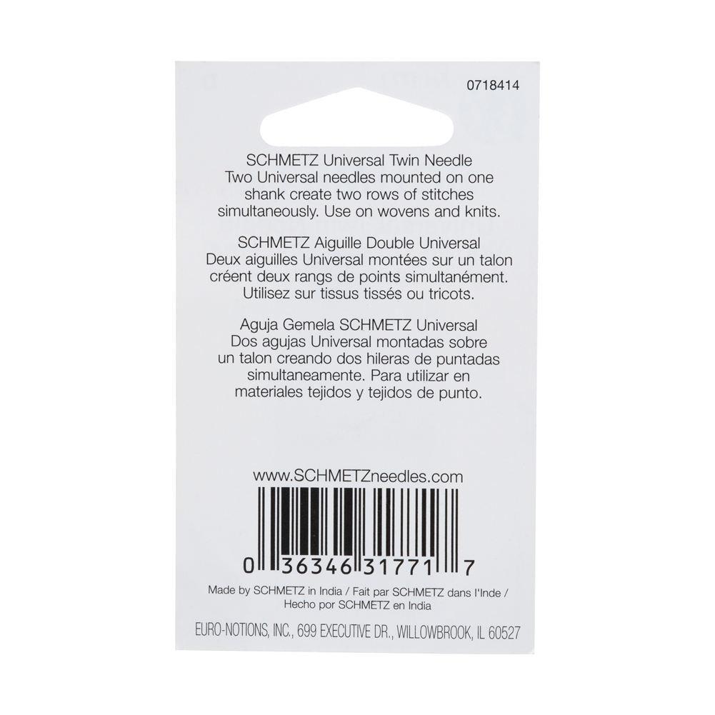 Schmetz Universal Twin Machine Needle - 4.0/100 - 1 ct