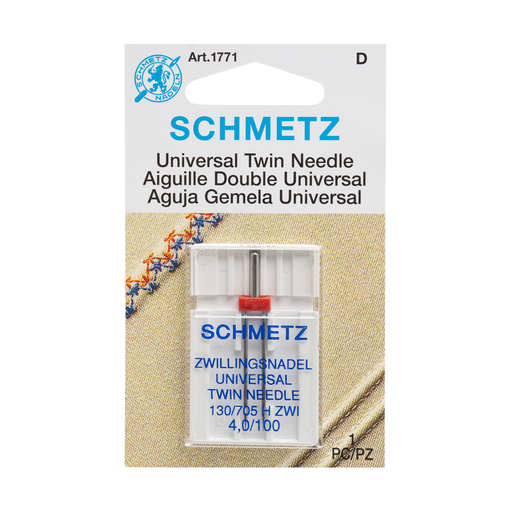 Schmetz Universal Twin Machine Needle – 4.0/100 – 1 ct Schmetz Universal Twin Machine Needle – 4.0/100 – 1 ct