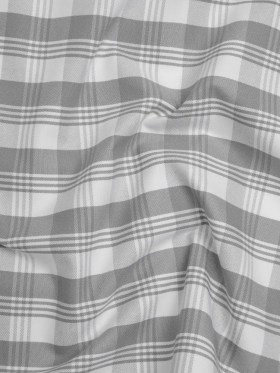 Cotton Oxford Shirting – Gray and White Plaid – Deadstock Cotton Oxford Shirting – Gray and White Plaid – Deadstock