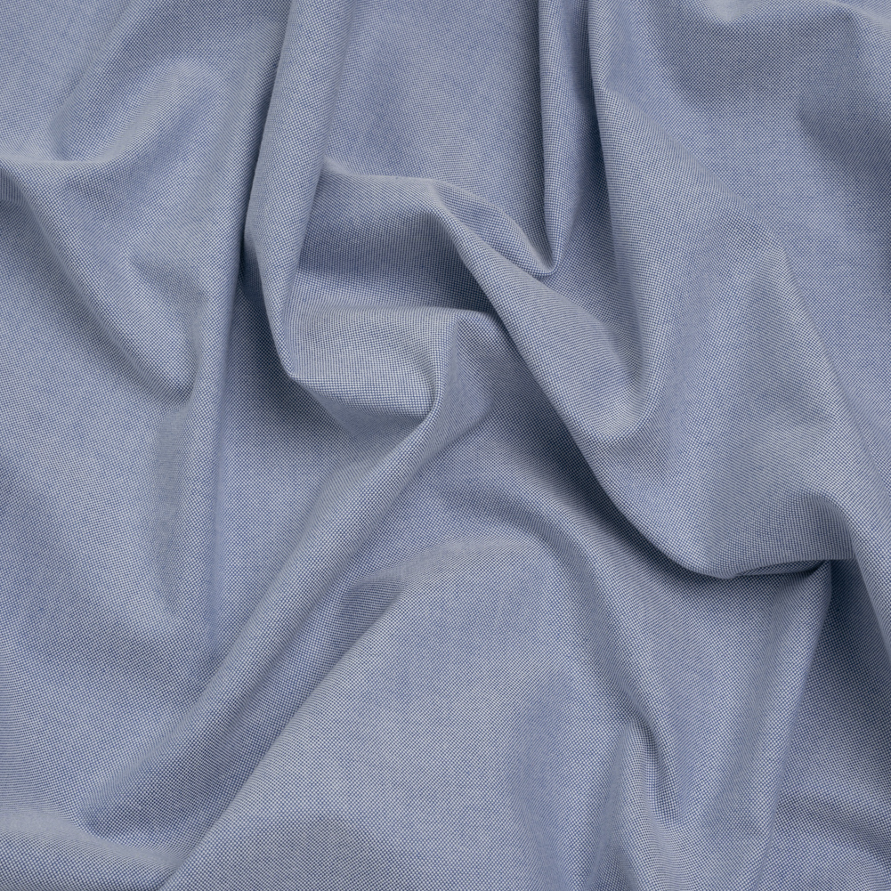 Cotton Oxford Shirting - Medium Blue - Deadstock