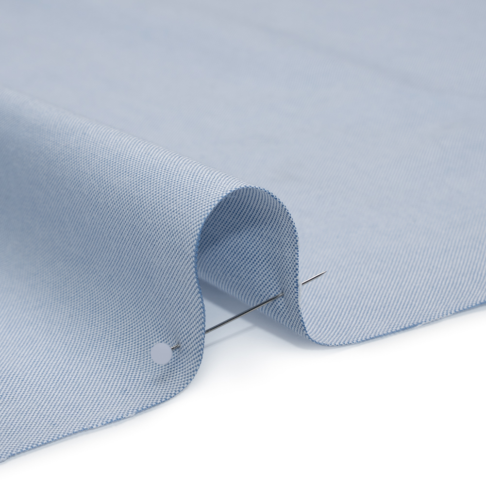 Cotton Oxford Shirting - Baby Blue - Deadstock