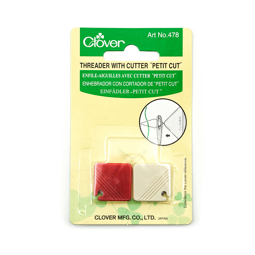 Clover Petit Cut Needle Threader with Cutter – 2 ct Clover Petit Cut Needle Threader with Cutter – 2 ct