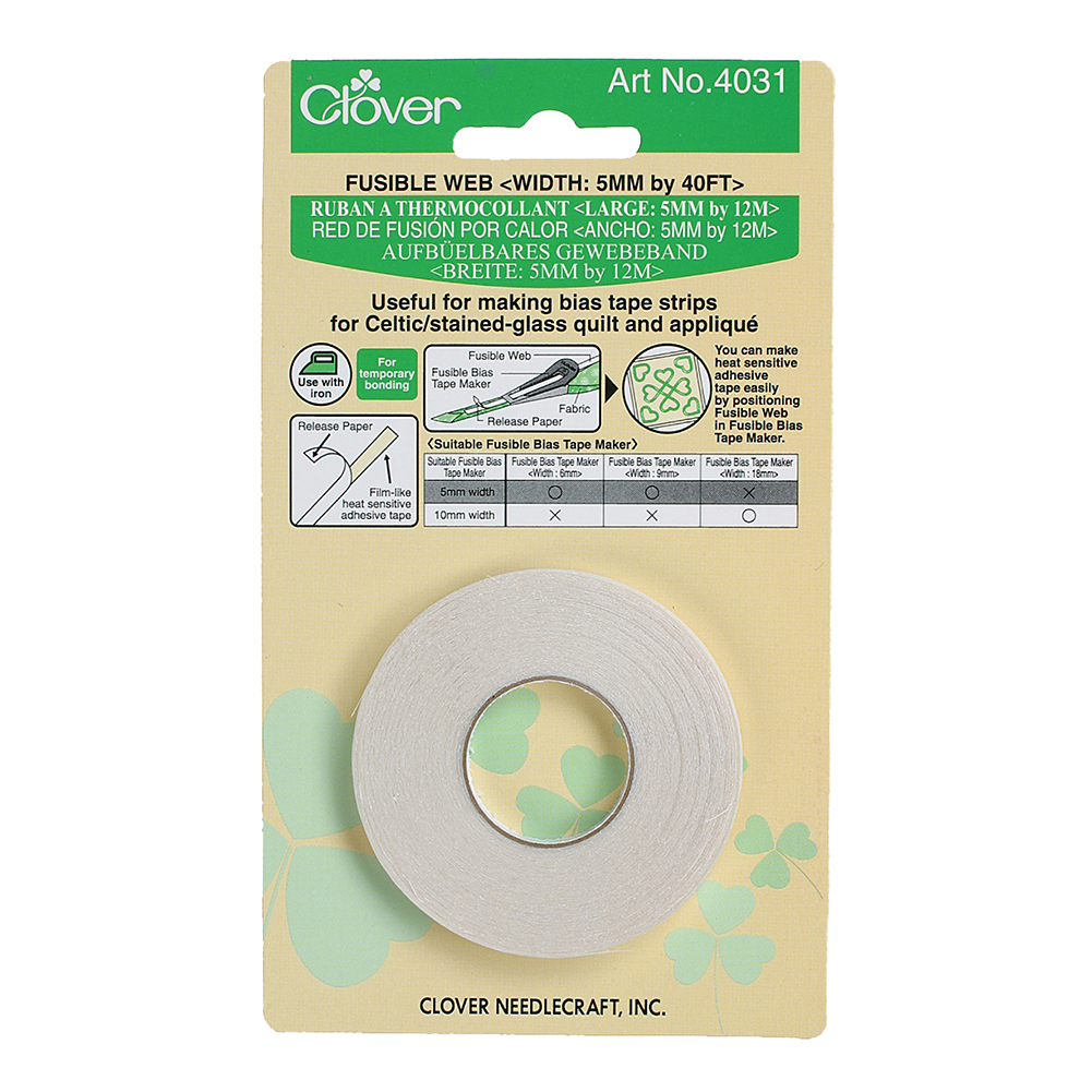 Clover Fusible Web Tape – 5mm/0.25″ x 40ft Clover Fusible Web Tape – 5mm/0.25″ x 40ft