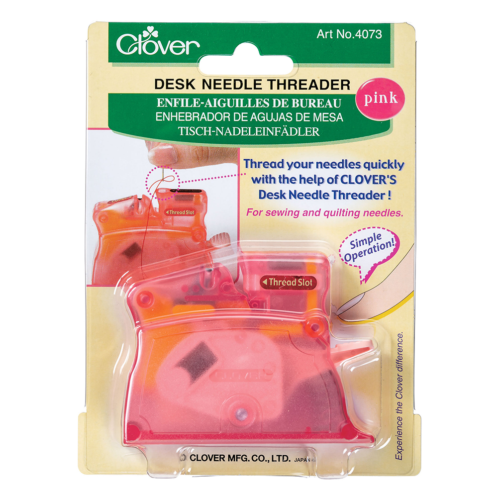 Clover Desk Needle Threader – Pink Clover Desk Needle Threader – Pink