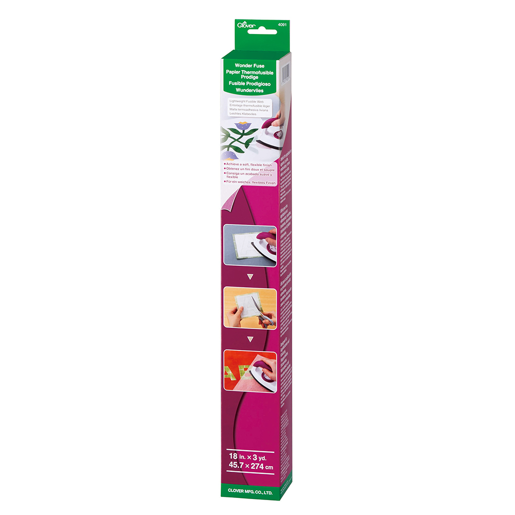 Clover Wonder Fuse Roll – Lightweight Fusible Web – 18″ x 3yd Clover Wonder Fuse Roll – Lightweight Fusible Web – 18″ x 3yd