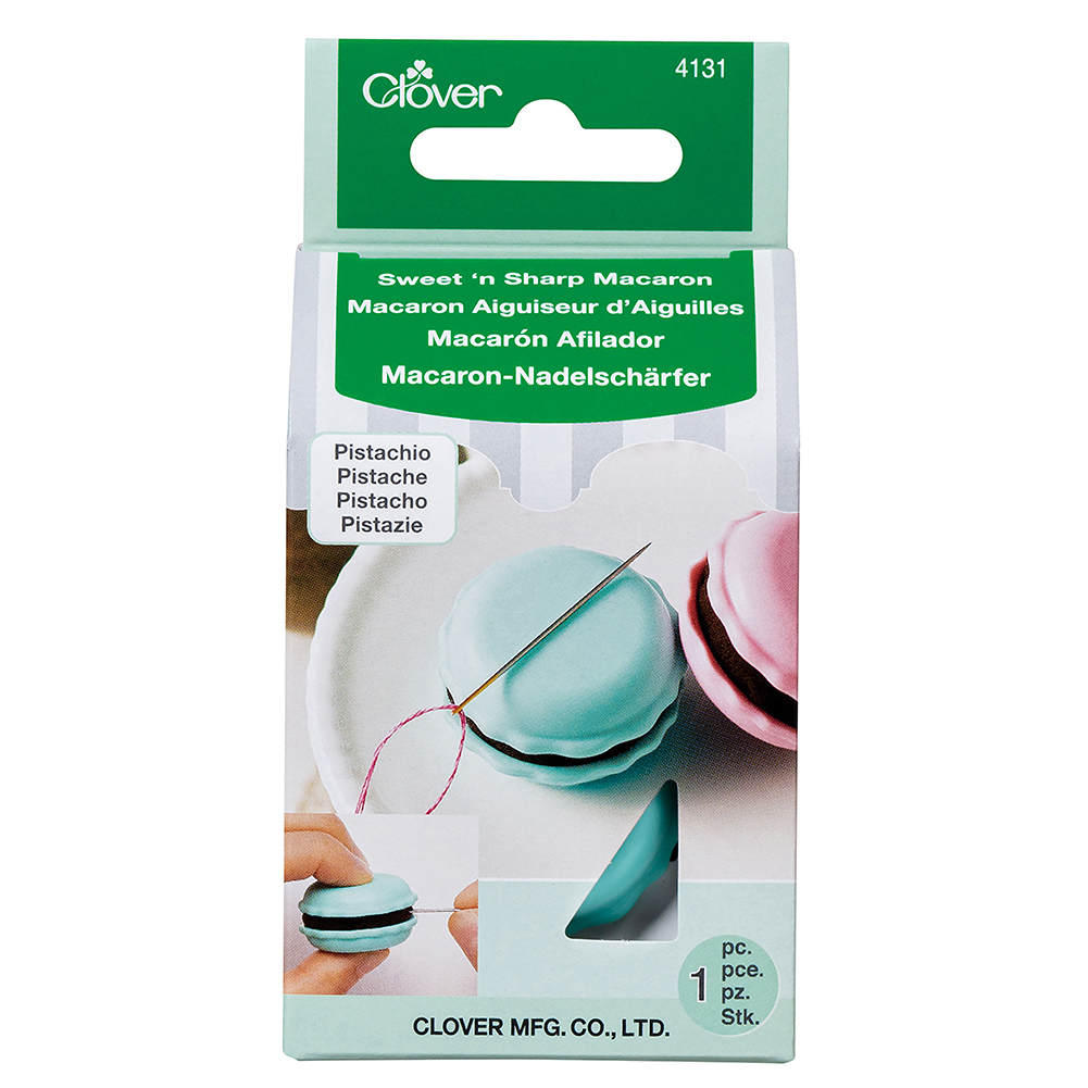 Clover Sweet ‘n’ Sharp Macaron – Needle Holder and Sharpener – Pistachio Clover Sweet ‘n’ Sharp Macaron – Needle Holder and Sharpener – Pistachio