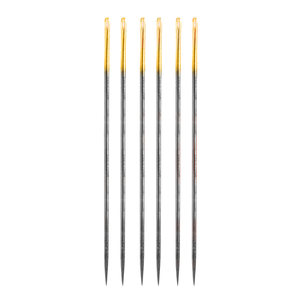 Clover Black Gold Quilting Needles - Size 9 - 6 ct