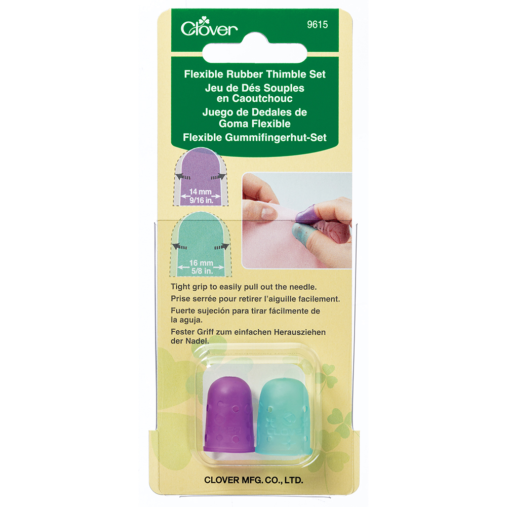 Clover I Sew for Fun Flexible Rubber Thimble Set Clover I Sew for Fun Flexible Rubber Thimble Set
