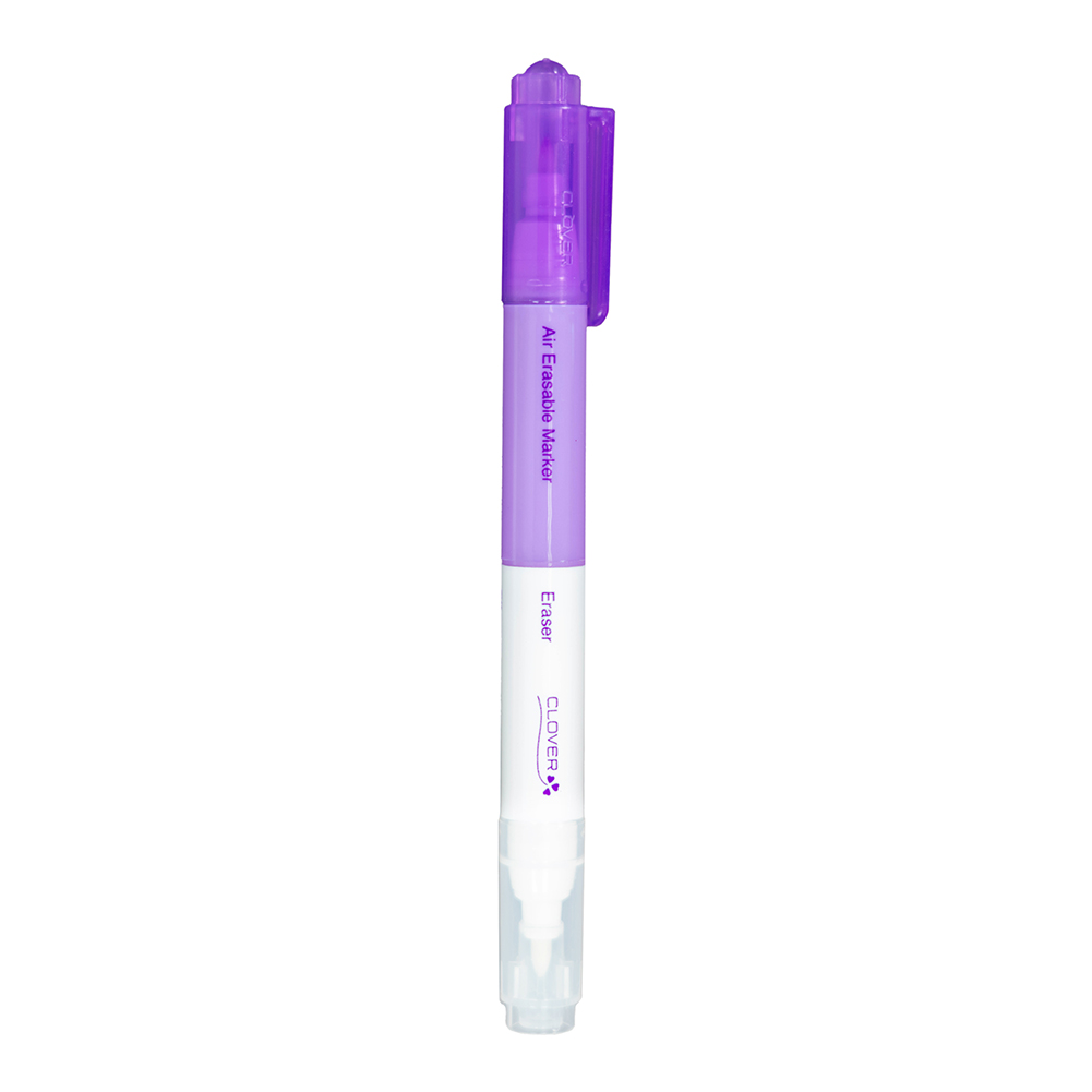 Clover Air Erasable Fabric Marker with Eraser - Purple, Fine