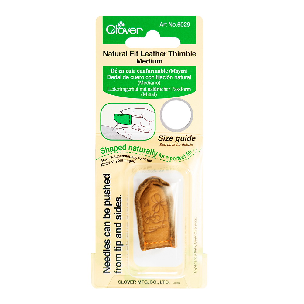 Clover Natural Fit Leather Thimble – Medium Clover Natural Fit Leather Thimble – Medium