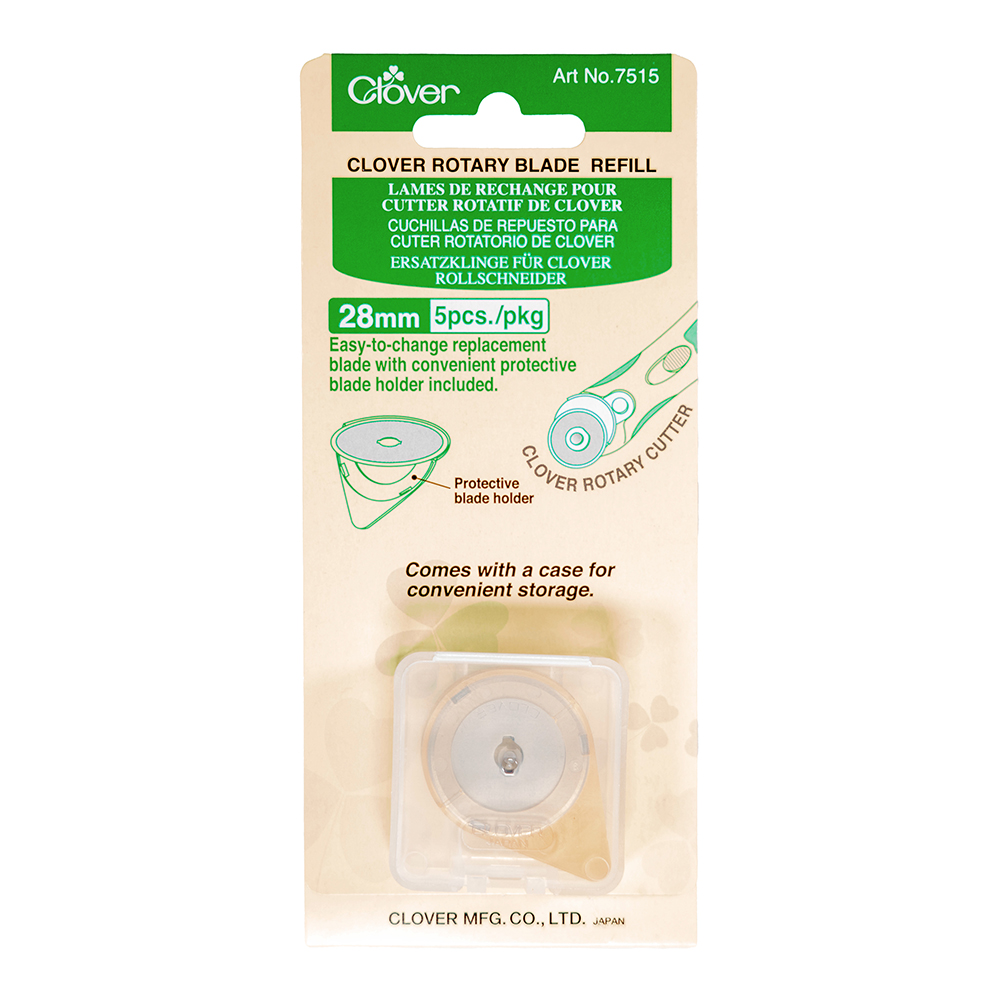 Clover Rotary Cutter Blade Refill – 28mm – 5 ct Clover Rotary Cutter Blade Refill – 28mm – 5 ct