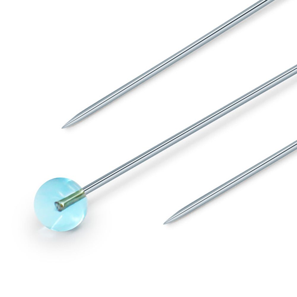 Dritz Crystal Glass Head Pins - 1.875" Assorted Colors - 100 PC