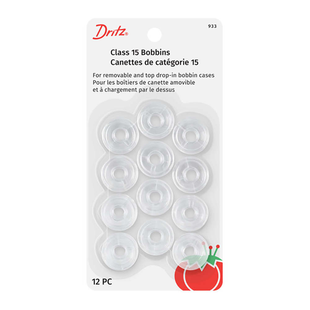 Dritz Class 15 Plastic Bobbins - 12ct