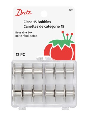 Dritz Box of Class 15 Metal Bobbins – 12ct Dritz Box of Class 15 Metal Bobbins – 12ct