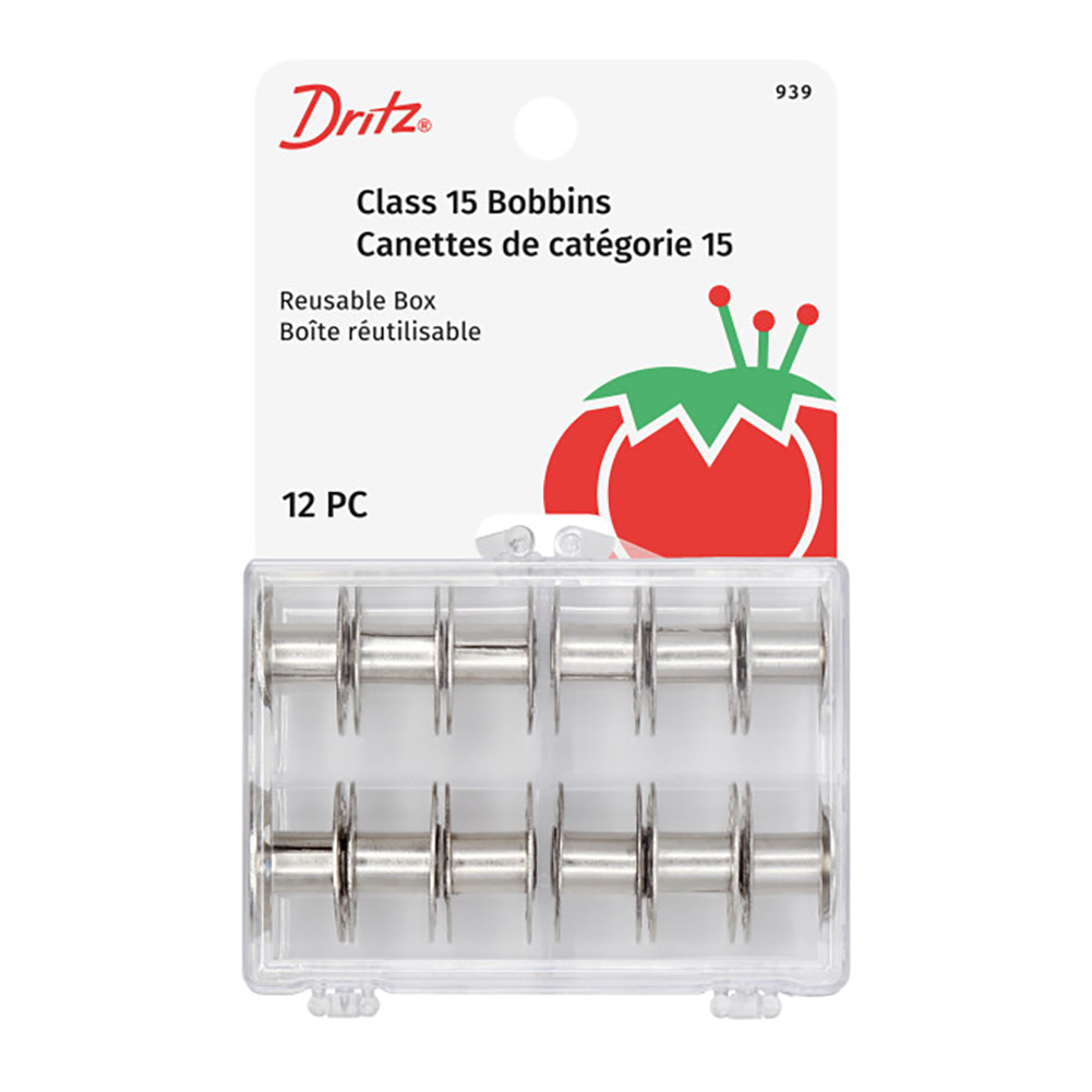Dritz Box of Class 15 Metal Bobbins – 12ct Dritz Box of Class 15 Metal Bobbins – 12ct