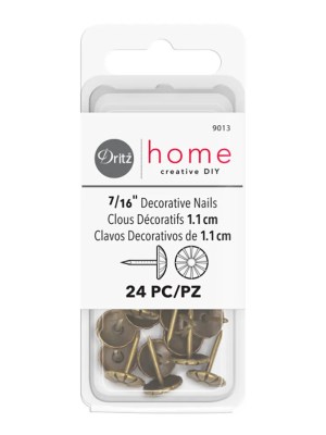 Dritz Home Decorative Nails, Daisy – 7/16″ Antique Brass – 24 PC Dritz Home Decorative Nails, Daisy – 7/16″ Antique Brass – 24 PC