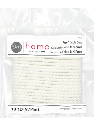 Dritz Home Cable Cord – White – 3/16″ x 10yds Dritz Home Cable Cord – White – 3/16″ x 10yds