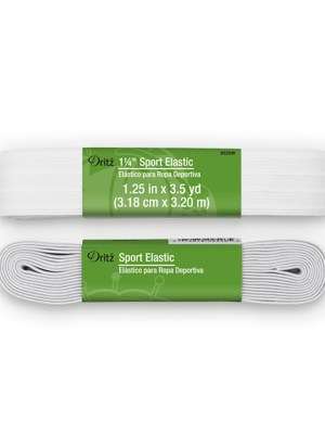 Dritz Sport Elastic – White – 1.25″ x 3.5yds Dritz Sport Elastic – White – 1.25″ x 3.5yds