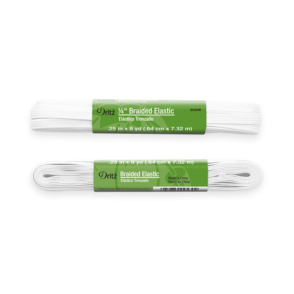 Dritz Braided Elastic – White – 0.25″ x 8yds Dritz Braided Elastic – White – 0.25″ x 8yds