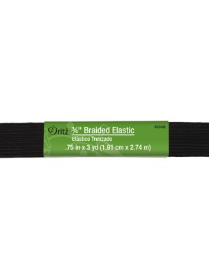 Dritz Braided Elastic – Black – 0.75″ x 3yds Dritz Braided Elastic – Black – 0.75″ x 3yds