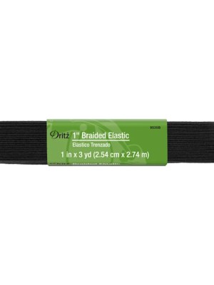 Dritz Braided Elastic – Black – 1″ x 3yds Dritz Braided Elastic – Black – 1″ x 3yds