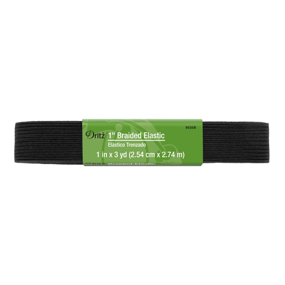 Dritz Braided Elastic – Black – 1″ x 3yds Dritz Braided Elastic – Black – 1″ x 3yds