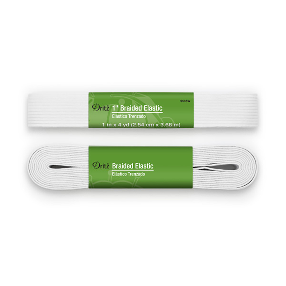 Dritz Braided Elastic – White – 1″ x 4yds Dritz Braided Elastic – White – 1″ x 4yds