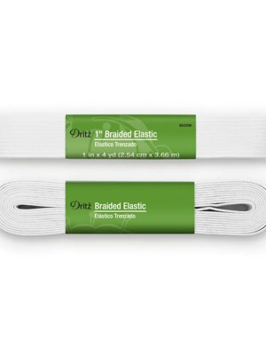 Dritz Braided Elastic – White – 1″ x 4yds Dritz Braided Elastic – White – 1″ x 4yds