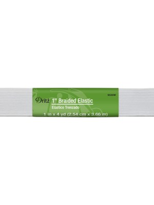 Dritz Braided Elastic – White – 1″ x 4yds Dritz Braided Elastic – White – 1″ x 4yds